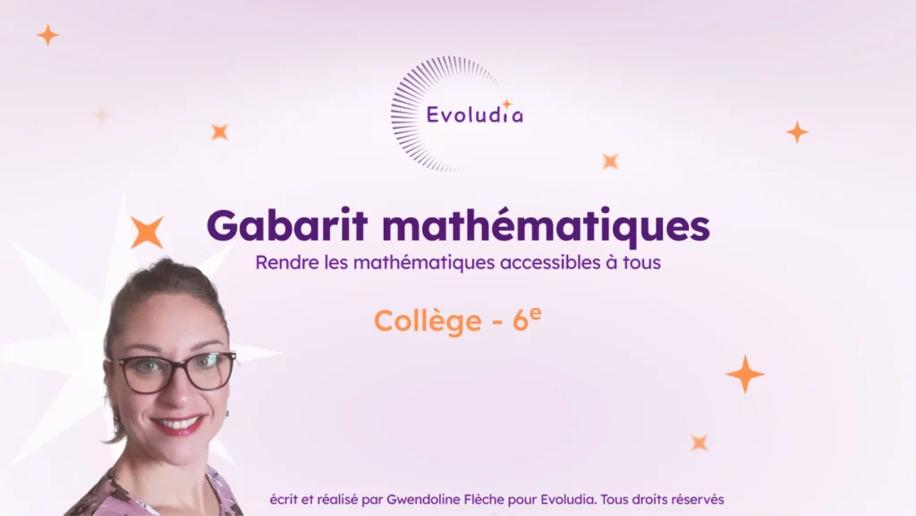 Aperçu du gabarit mathématiques niveau 6eme