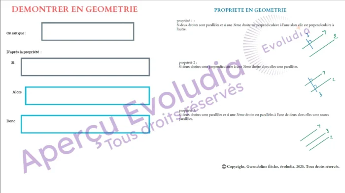 Gababrits 6e, aperçu de la page demontrer geometrie