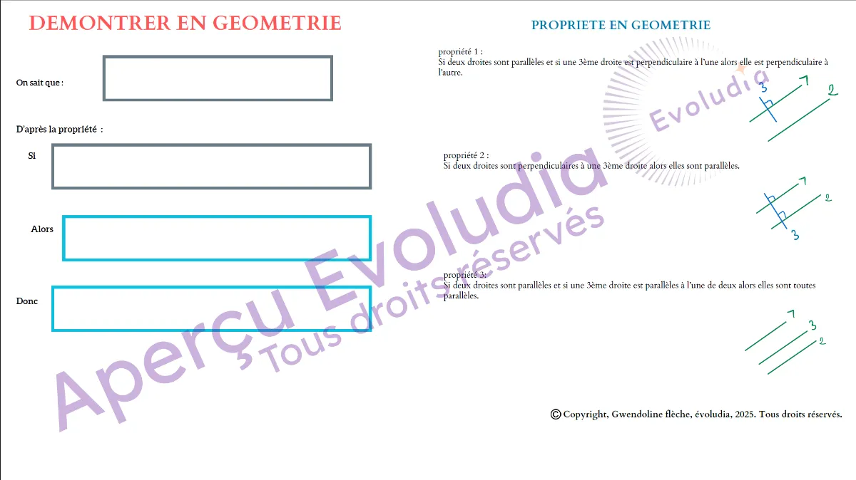 Gababrits 6e, aperçu de la page demontrer geometrie