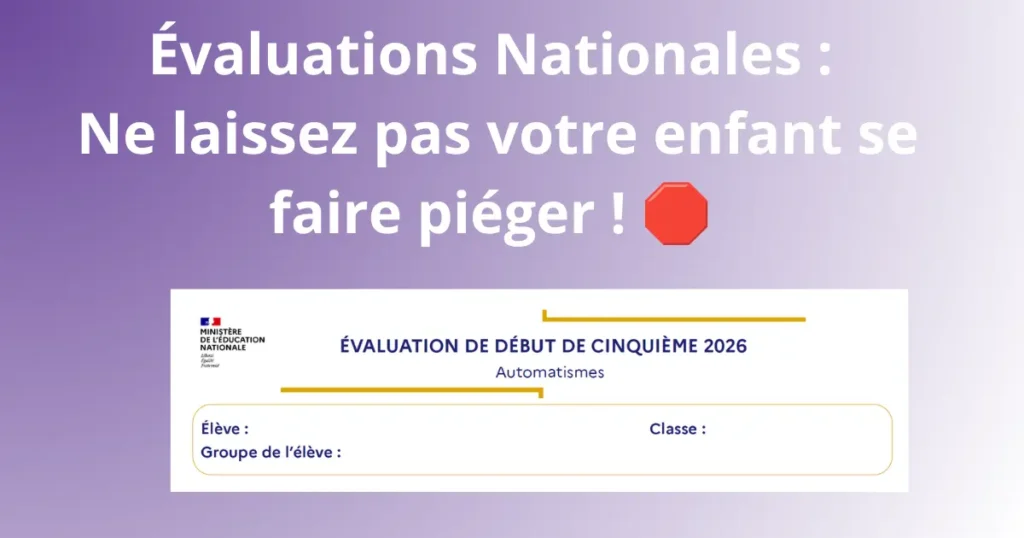 les évaluations nationnales