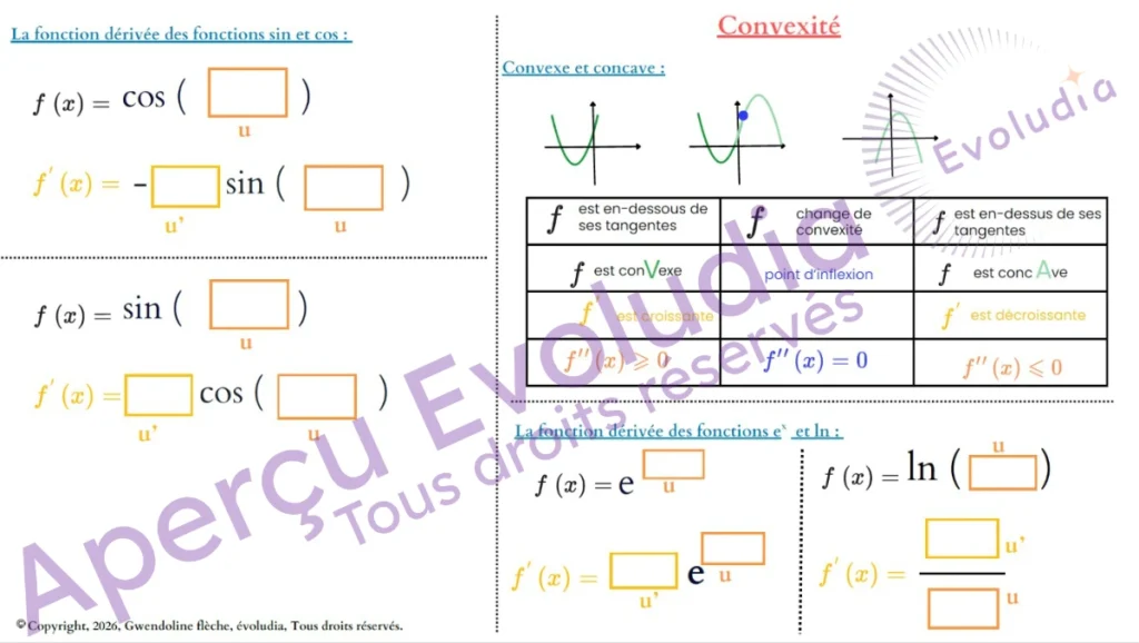 Aperçu des gabarits sur la convexité, au programme de terminale générale spé maths