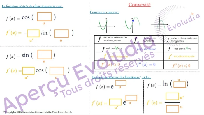 Aperçu des gabarits sur la convexité, au programme de terminale générale spé maths